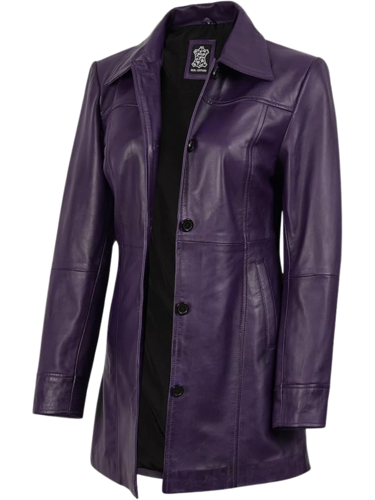 Leather Coats for Women - Real Lambskin Long Leather Jacket Women